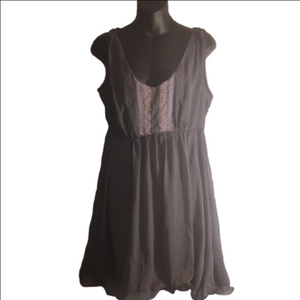 Daytrip Gray Textured Gauzy  Flowy Dress.Size Large. Festivals?